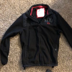 Aeropostale Black Full ZIP Jacket Size Small